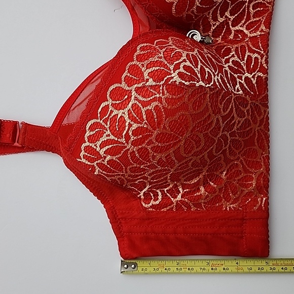 ⭐️2/$30⭐ Women Sexy Lace Brassiere Push Up Intimates Bra Tops Lingerie Red Sz 38 - Picture 16 of 16